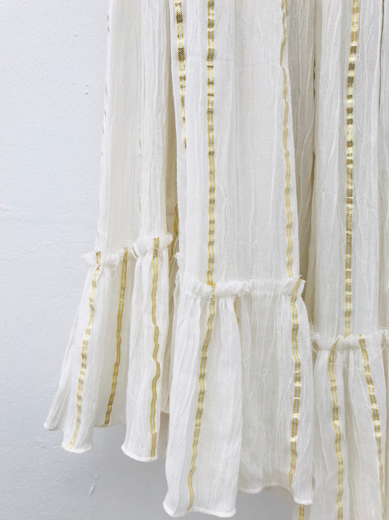 [ OUTLET!] DOLLY by Le Petit Tom ® JEWELER'S CRYSTALS gold stripe maxi skirt