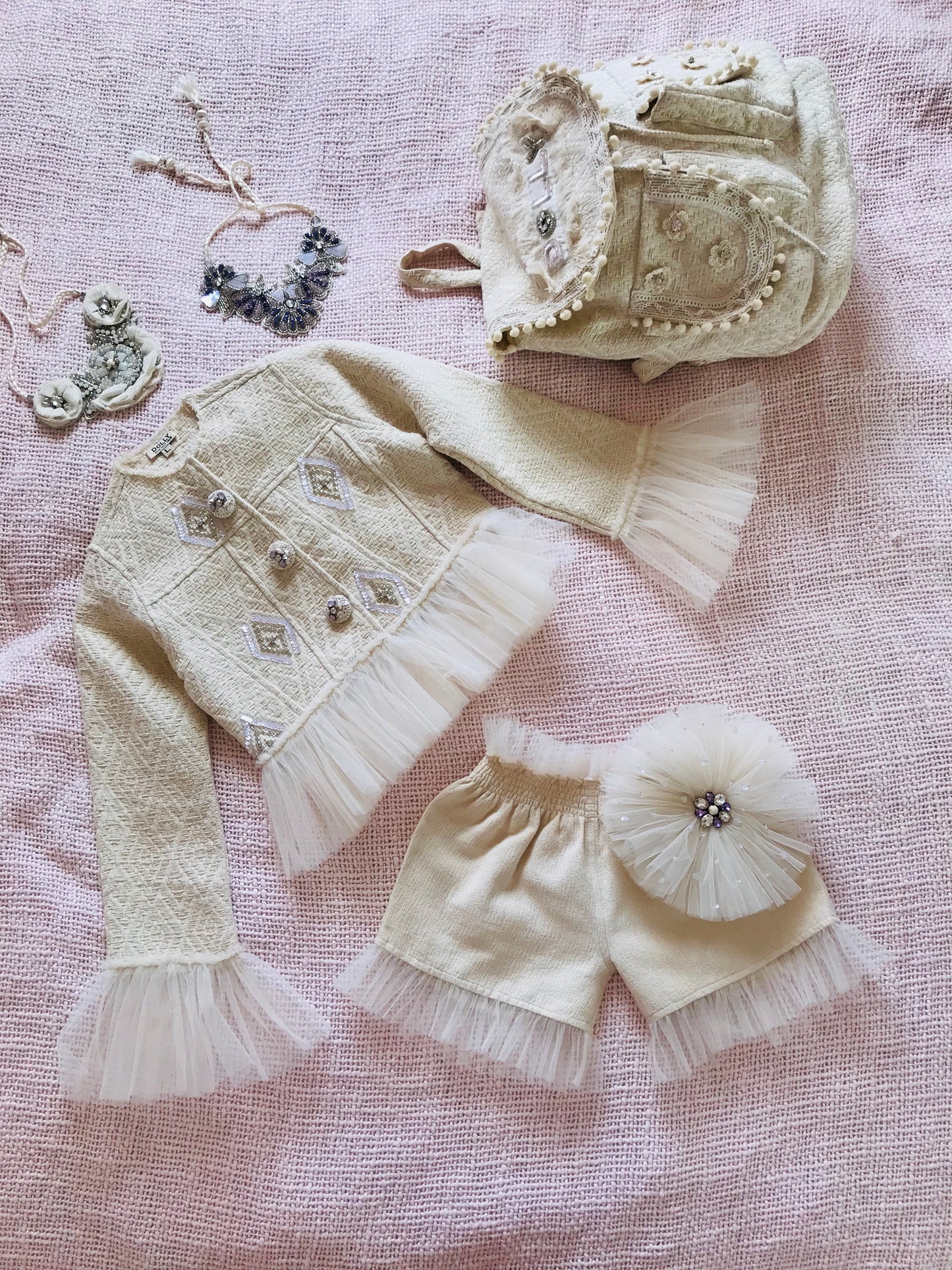 DOLLY by Le Petit Tom ® JEWELER'S CRYSTALS shorts de bailarina