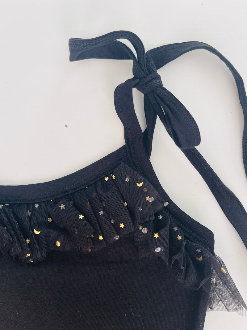 DOLLY® COTTON TOP WITH STARS & MOON ⭐️ 🌙 TULLE black