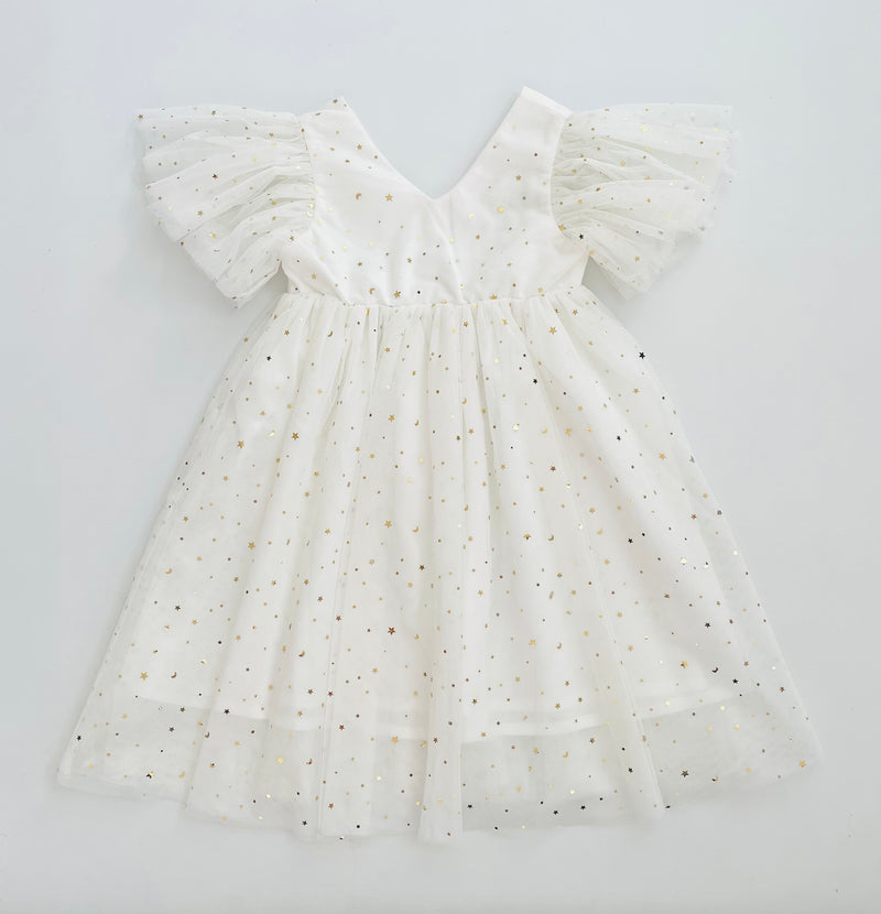 DOLLY ® STARS & MOON ⭐️ 🌙 TULLE PRINCESS DRESS white