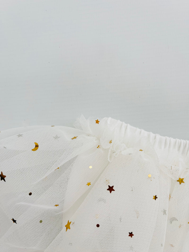 DOLLY® STARS & MOON ⭐️ 🌙 TULLE TUTU BLOOMER white