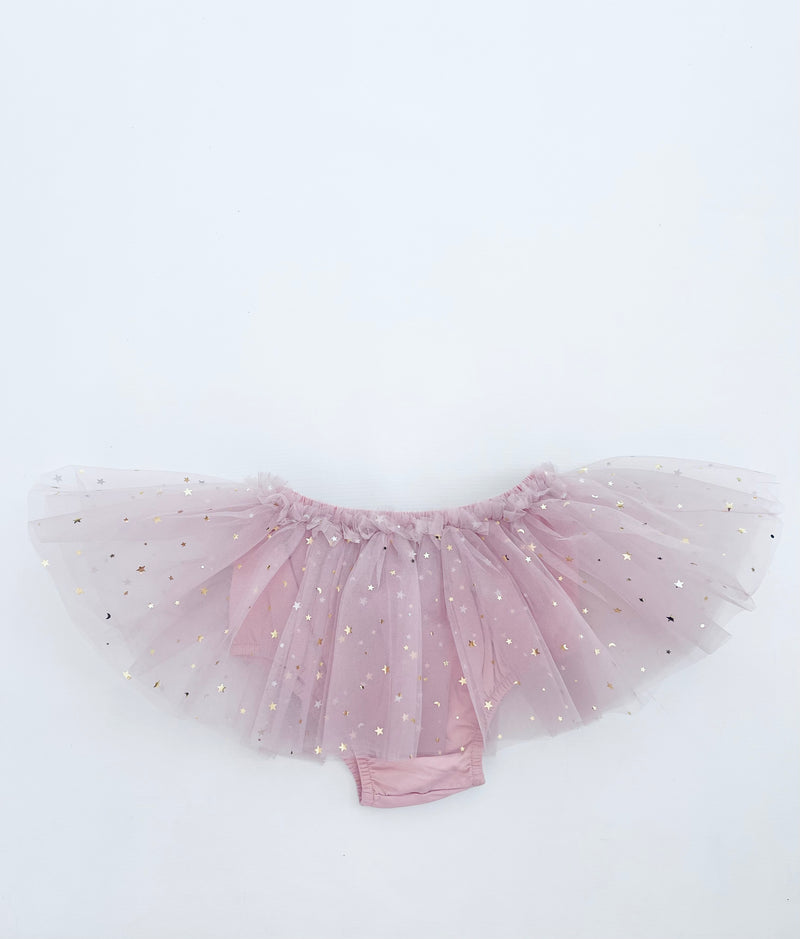 DOLLY® STARS &amp; MOON ⭐️ 🌙 BLOOMER TUL TUTU violeta empolvado