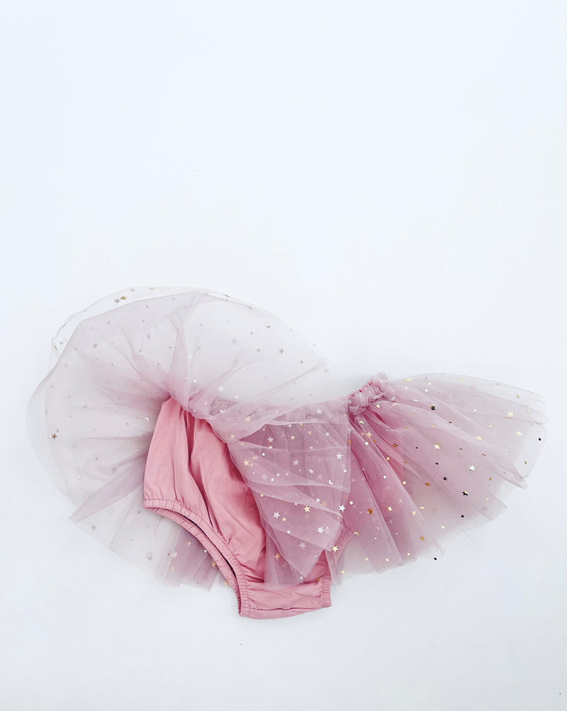 DOLLY® STARS &amp; MOON ⭐️ 🌙 BLOOMER TUL TUTU violeta empolvado