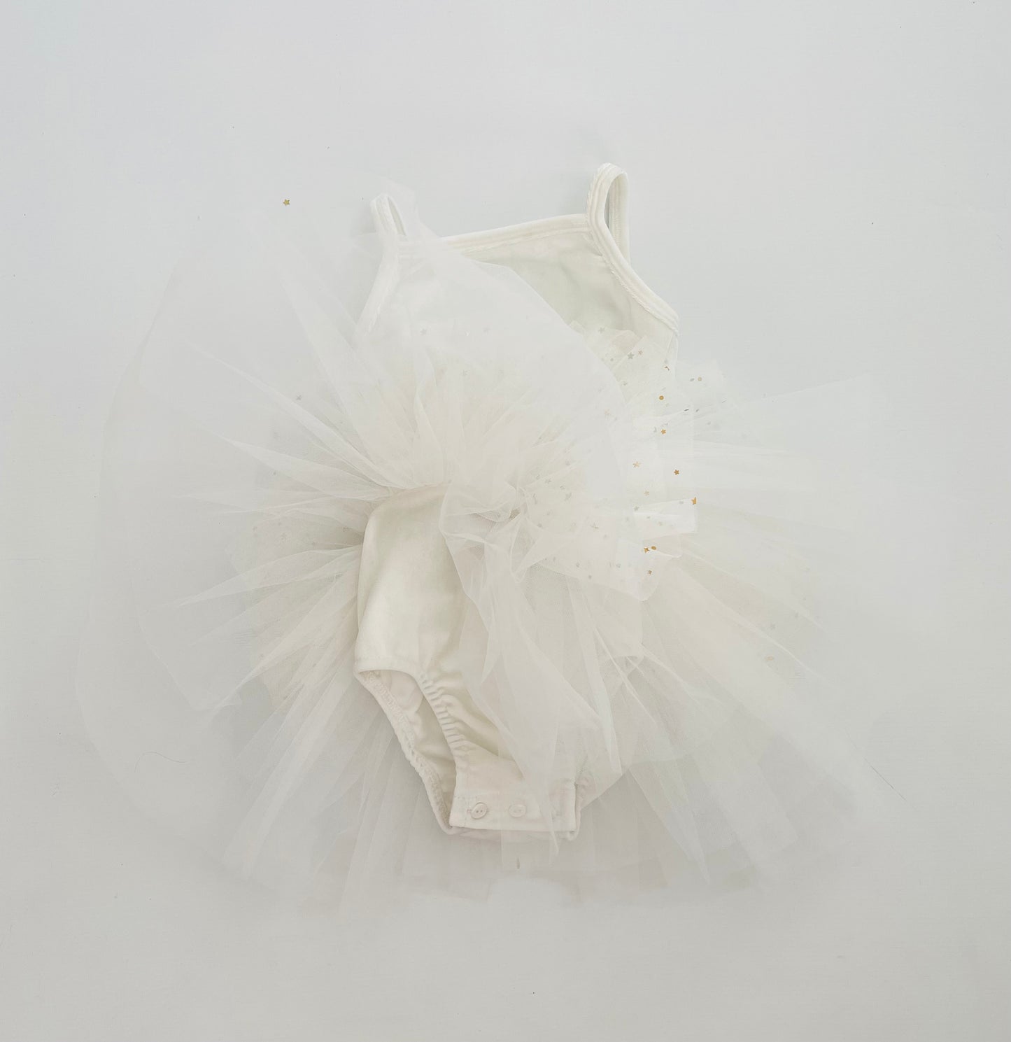 DOLLY® VELVET LEOTARD ROMPER TUTU DRESS STARS & MOON ⭐️ 🌙 TULLE white