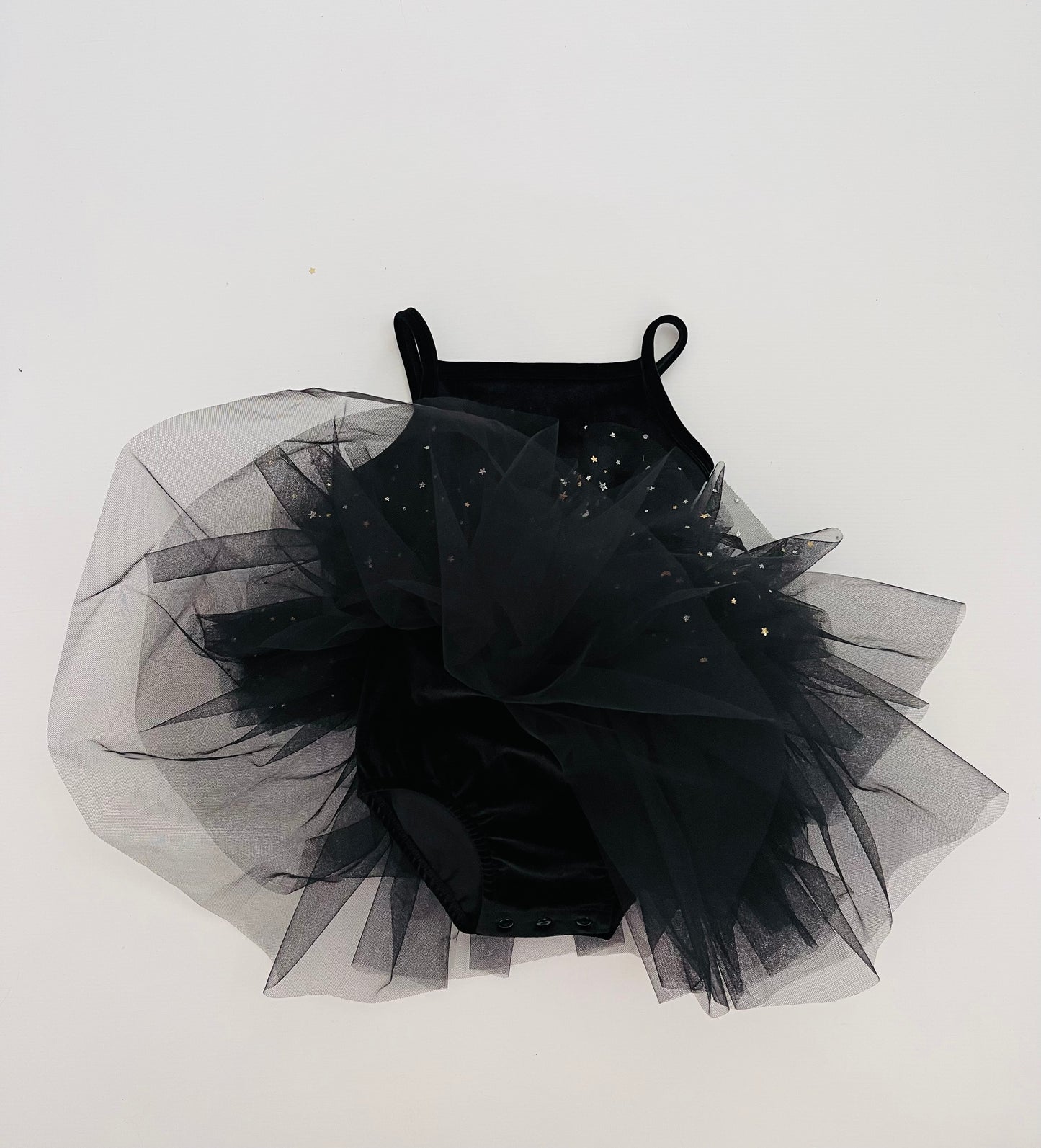 DOLLY® VELVET LEOTARD ROMPER TUTU DRESS STARS & MOON ⭐️ 🌙 TULLE black