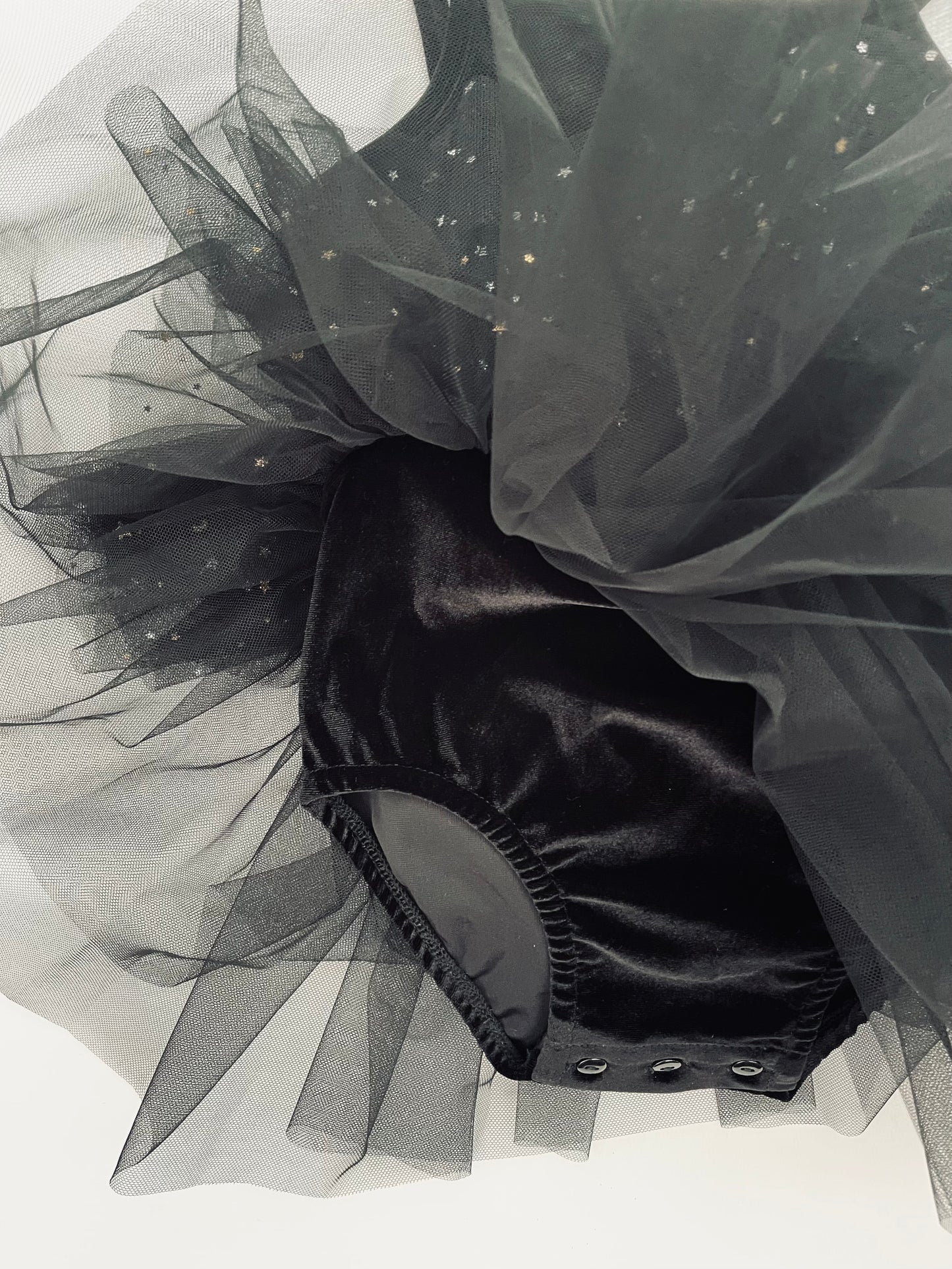 DOLLY® VELVET LEOTARD ROMPER TUTU DRESS STARS & MOON ⭐️ 🌙 TULLE black