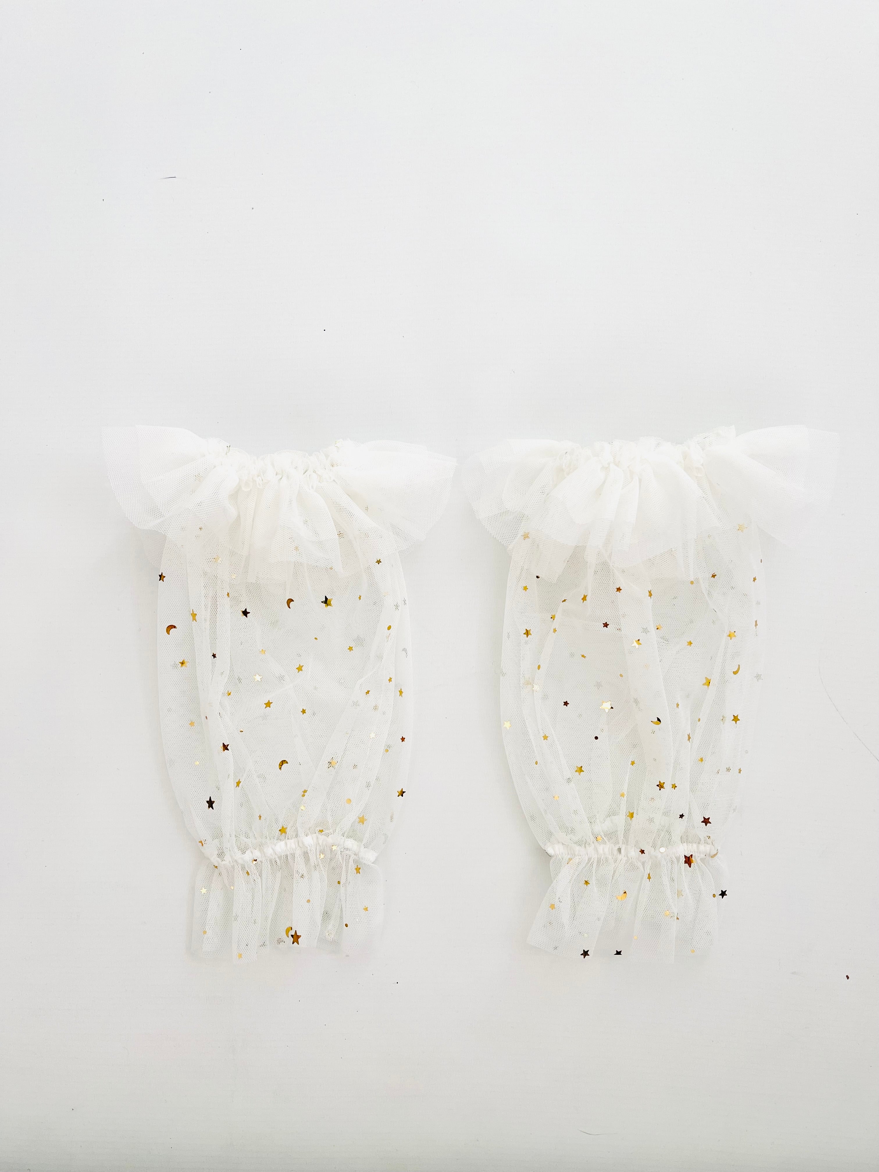 DOLLY® STARS &amp; MOON ⭐️ 🌙 'RUFFLE YOUR LIMBS' GUANTES/ LEGGINGS blanco