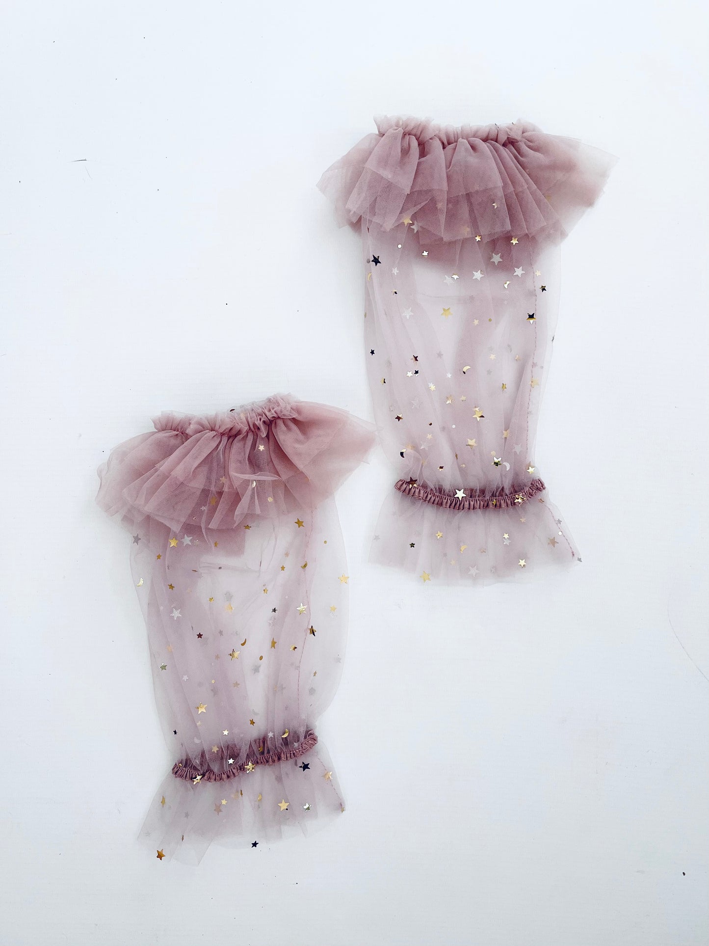 DOLLY® STARS & MOON ⭐️ 🌙 'RUFFLE YOUR LIMBS' GLOVES/ LEGGINGS dusty violet