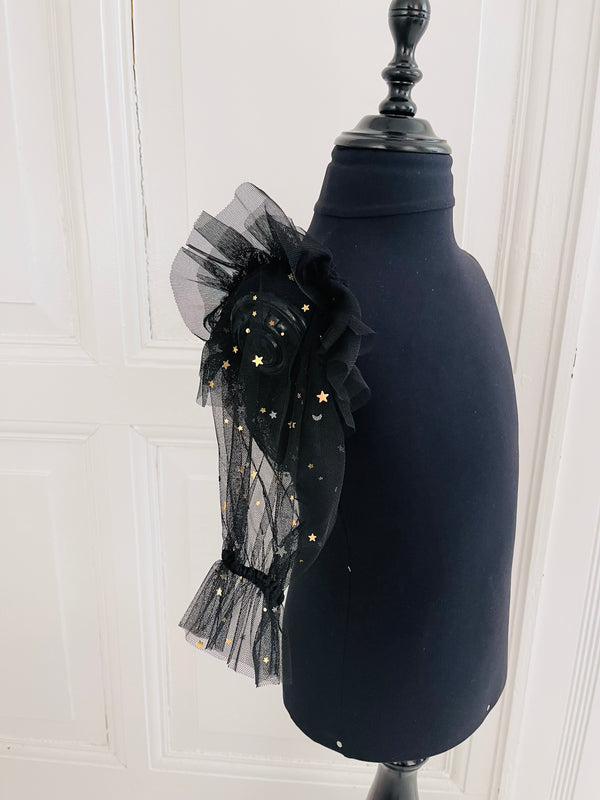 DOLLY® STARS &amp; MOON ⭐️ 🌙 'RUFFLE YOUR LIMBS' GUANTES/ LEGGINGS negro