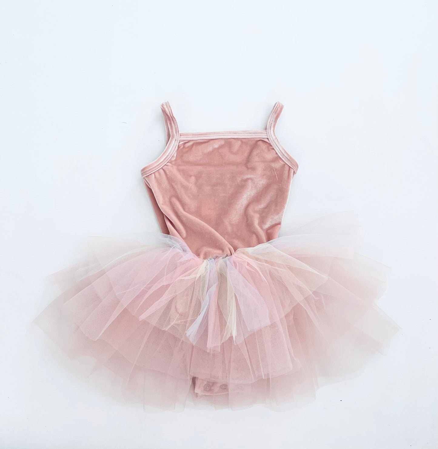 VESTIDO DE TUTU DE LEOTARD DE TERCIOPELO CON ESTRELLAS Y LUNA ⭐️ 🌙 TUL rosa ballet DOLLY®