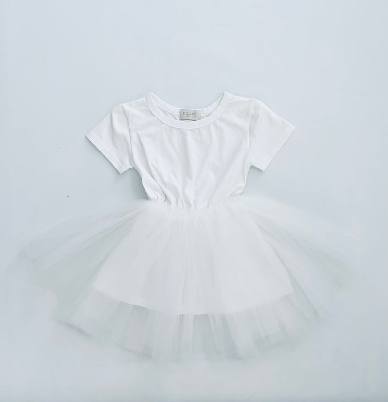 DOLLY® TUTULLY T-SHIRT TUTU DRESS white
