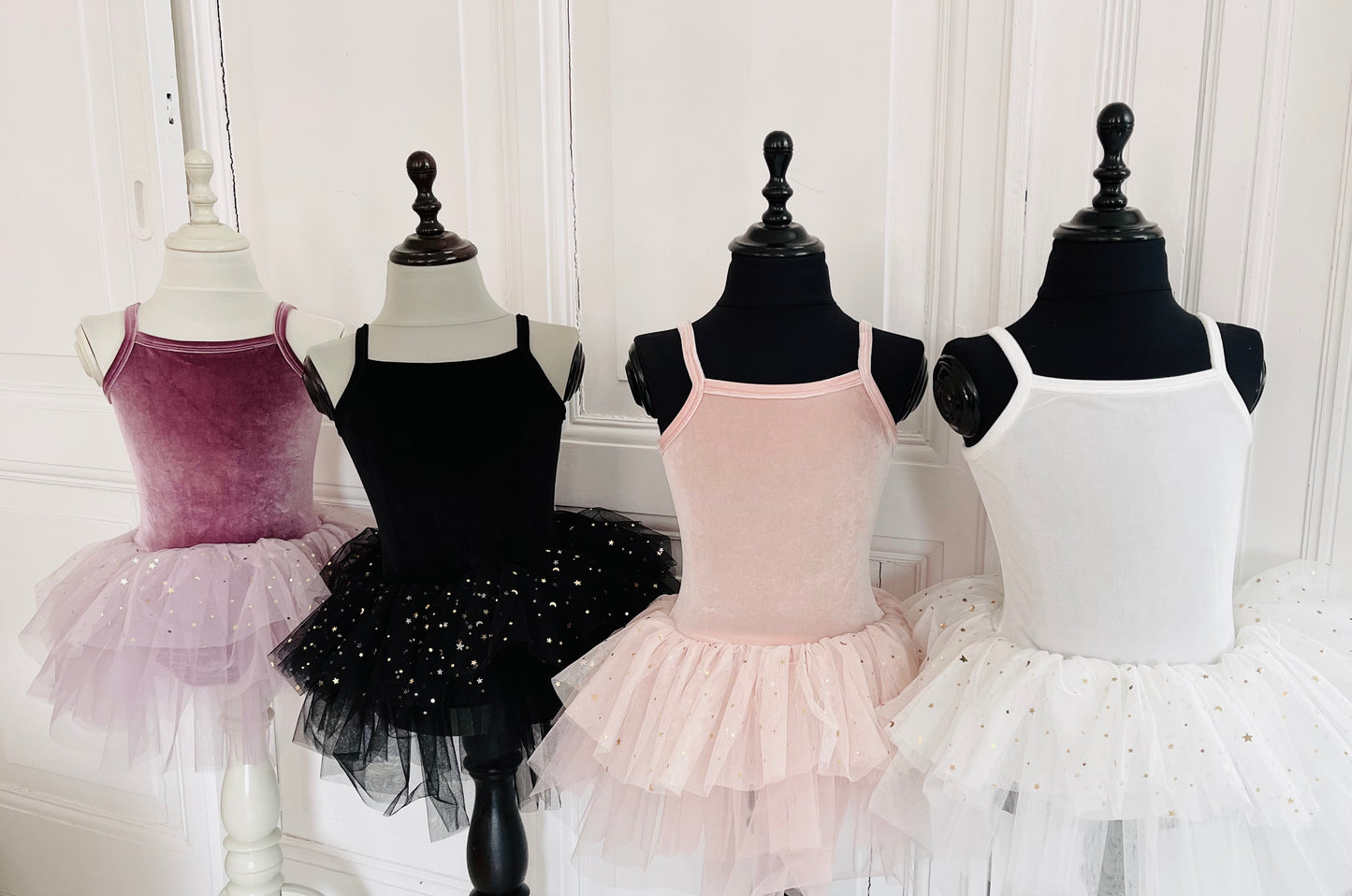 VESTIDO DE TUTU CON LEOTARD DE TERCIOPELO DOLLY® CON ESTRELLAS Y LUNA ⭐️ 🌙 TUL negro