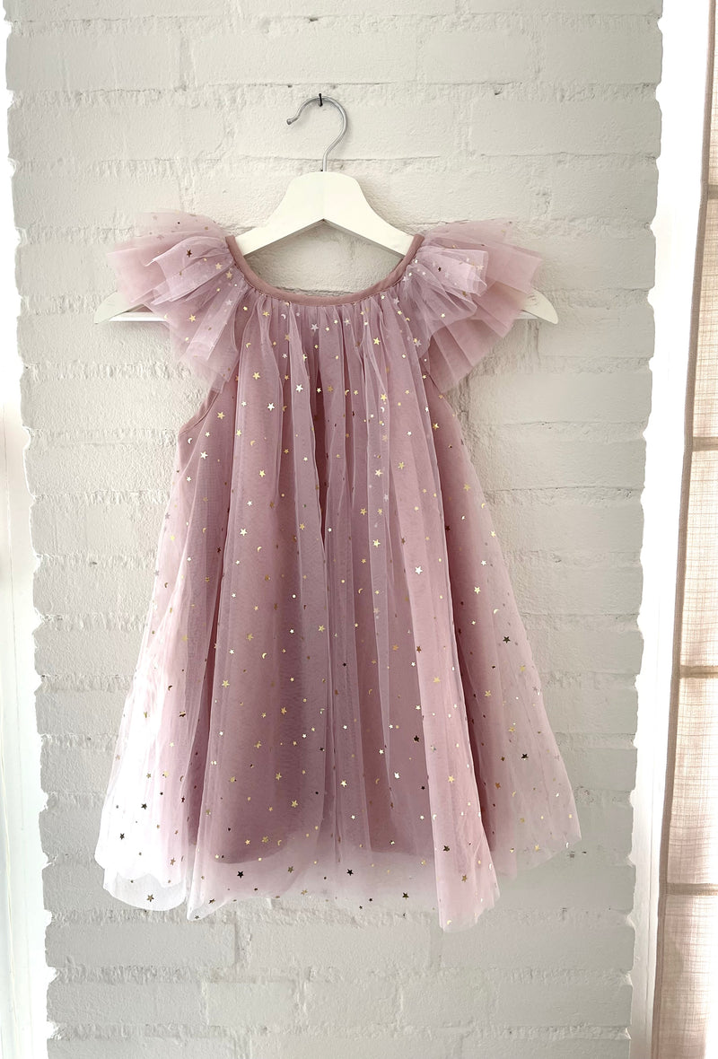 DOLLY® STARS &amp; MOON ⭐️ 🌙 VESTIDO DE HADA DE TUL violeta empolvado