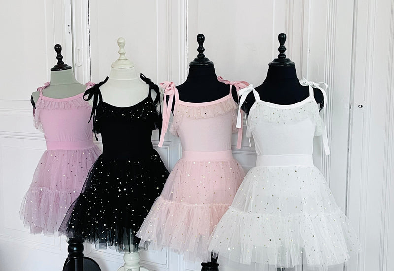 DOLLY® COTTON TOP WITH STARS & MOON ⭐️ 🌙 TULLE black