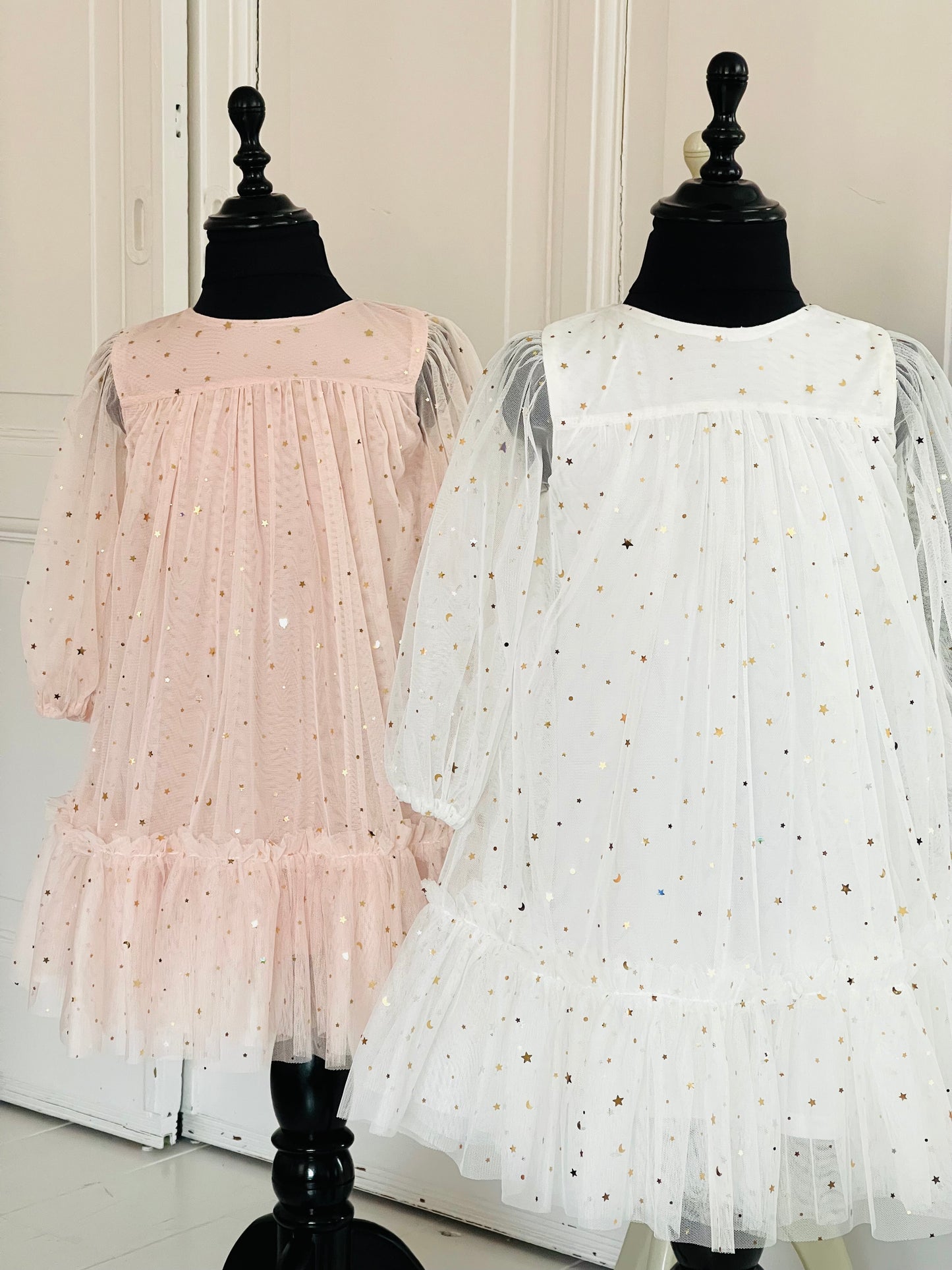 DOLLY® STARS & MOON ⭐️ 🌙 TULLE EMPRESS DRESS white