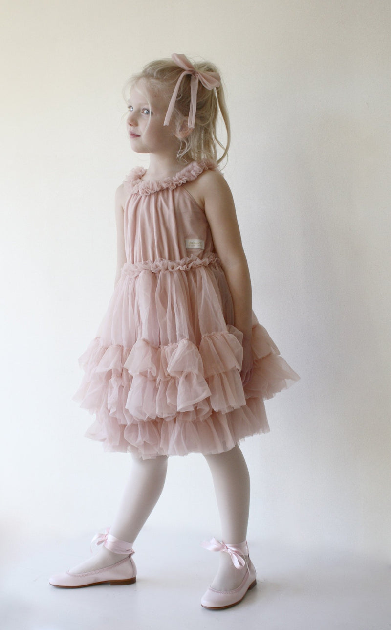 DOLLY by Le Petit Tom ® RUFFLED CHIFFON DANCE DRESS ballet pink - DOLLY by Le Petit Tom ®