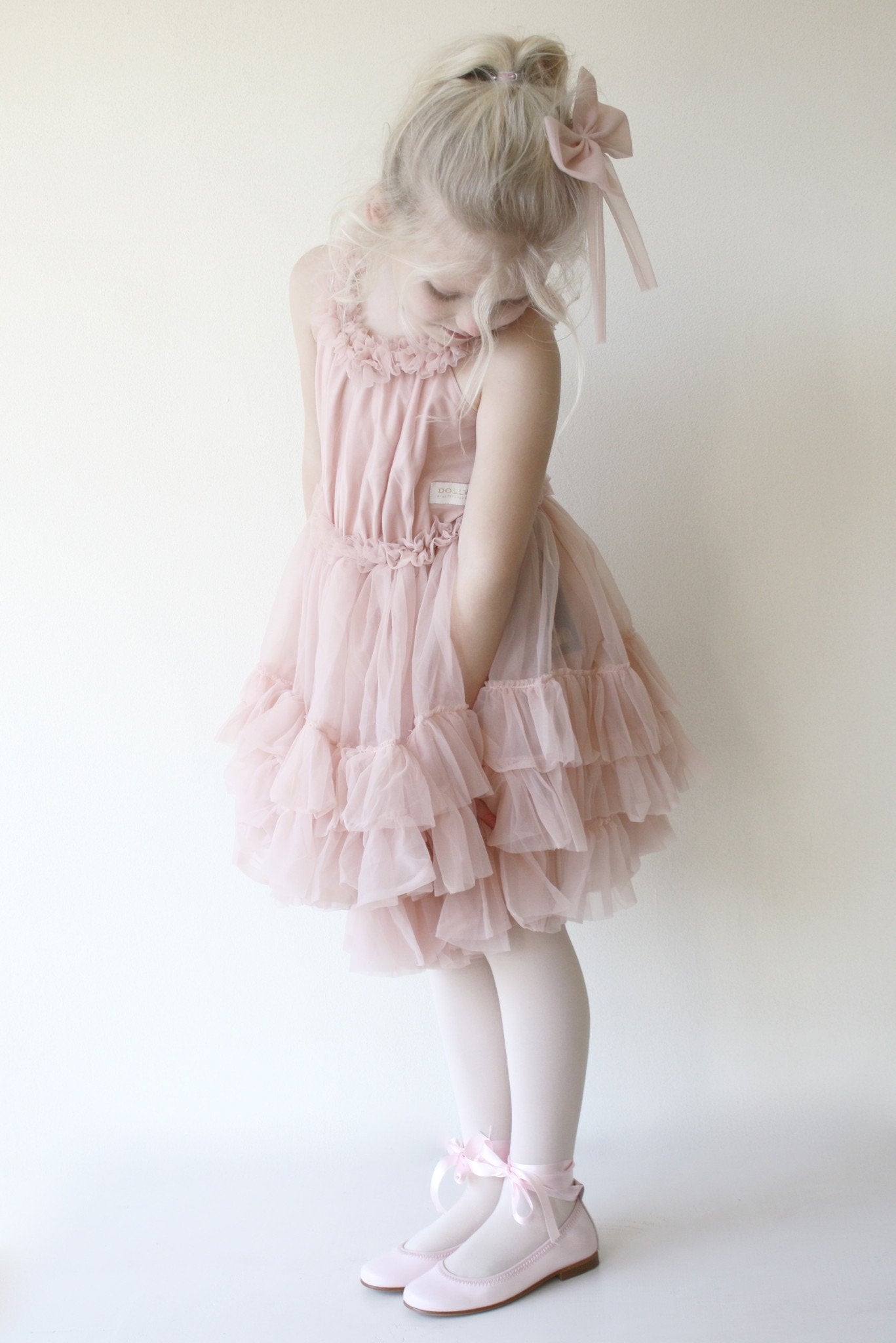 DOLLY by Le Petit Tom ® RUFFLED CHIFFON DANCE DRESS ballet pink - DOLLY by Le Petit Tom ®