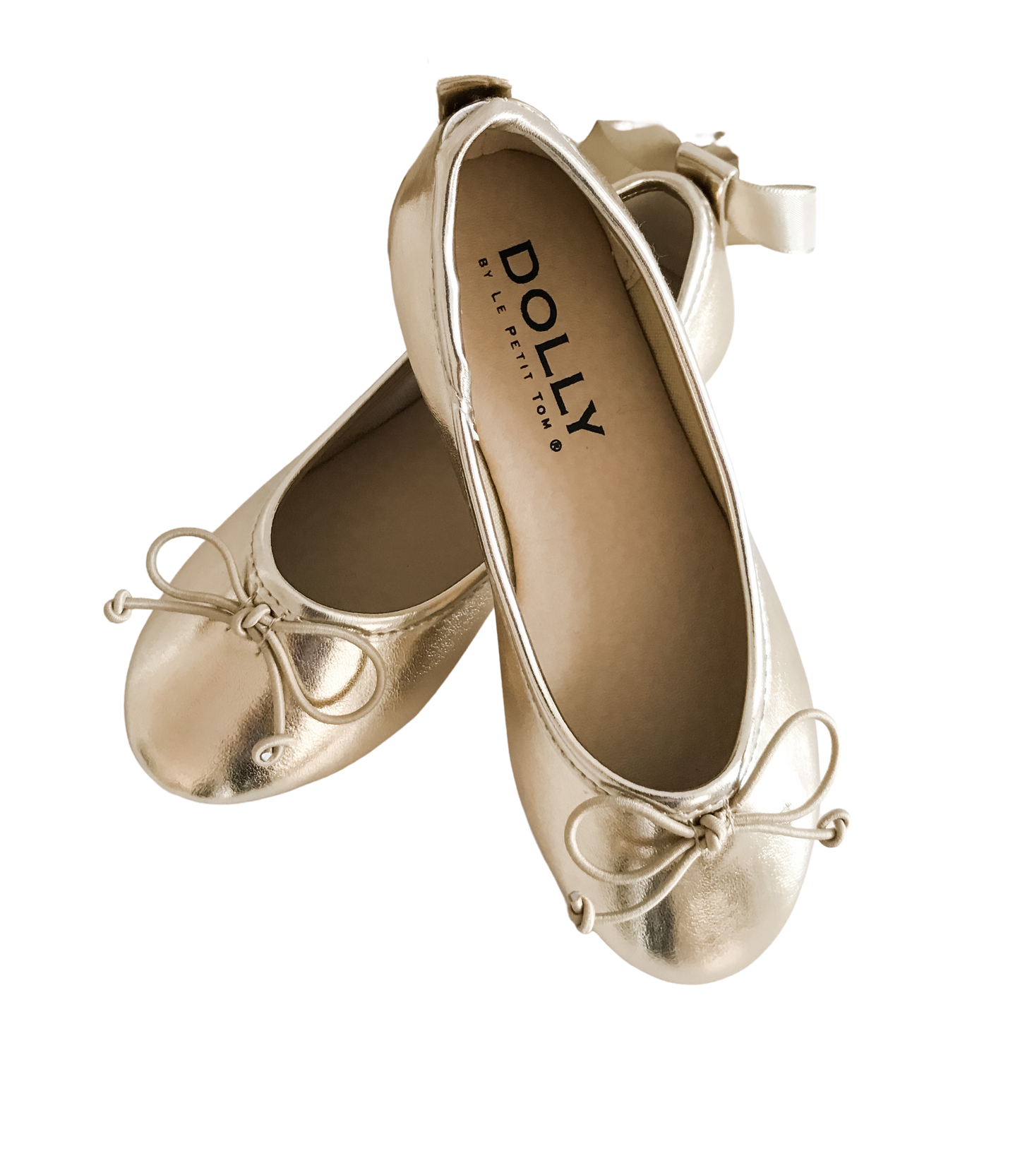 DOLLY by Le Petit Tom ® BAILARINAS CLÁSICAS CON LAZOS dorado