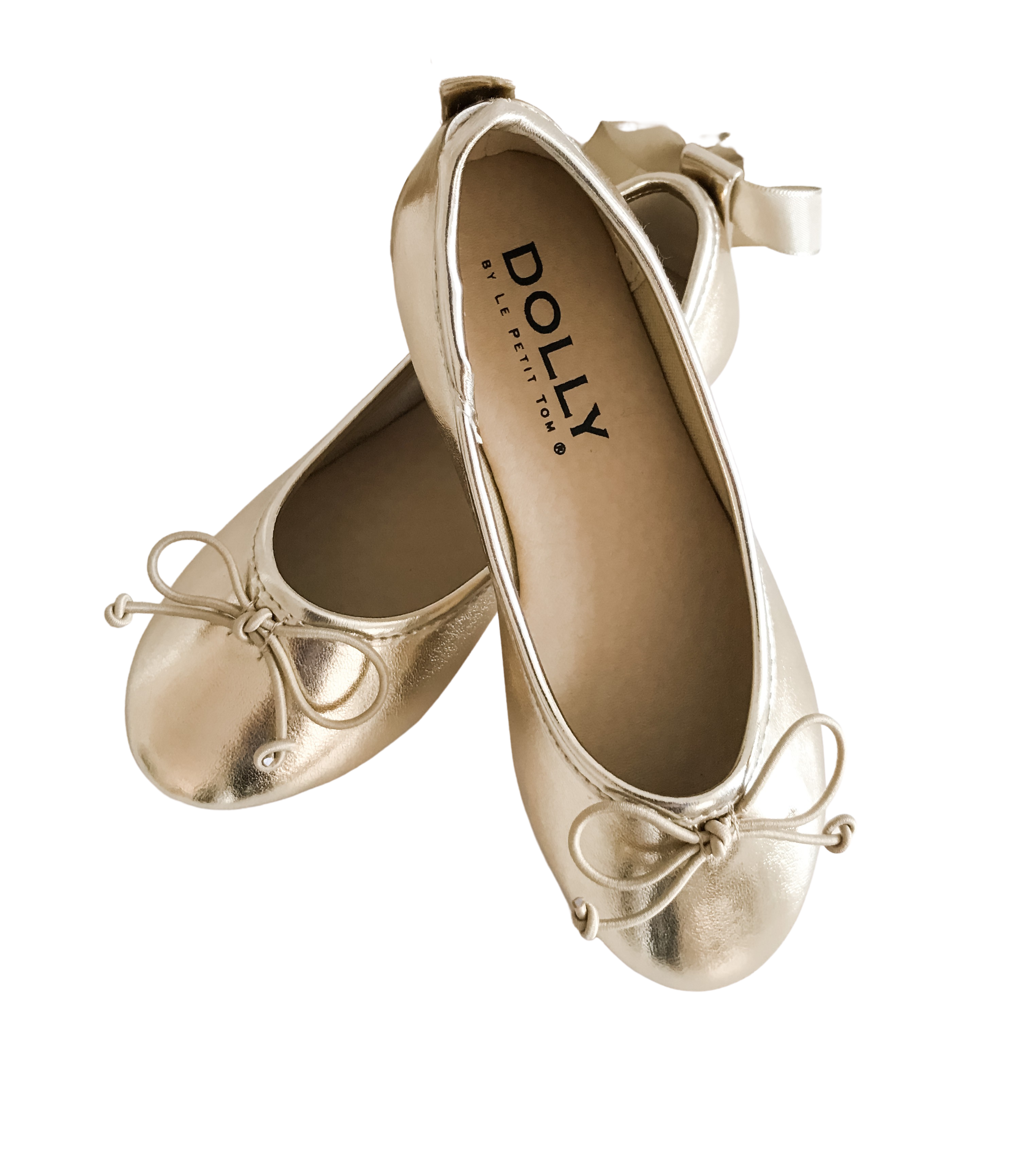 DOLLY by Le Petit Tom ® BAILARINAS CLÁSICAS CON LAZOS dorado