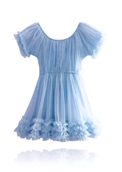 DOLLY by Le Petit Tom ® FRILLY DRESS light blue