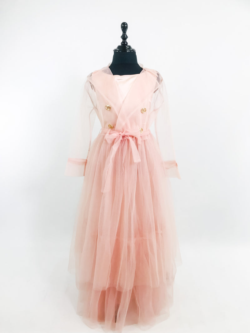DOLLY GOLIGHTLY Desayuno en Tiffany's VESTIDO MAXI DE SATÉN CON TUTÚ ballet pink