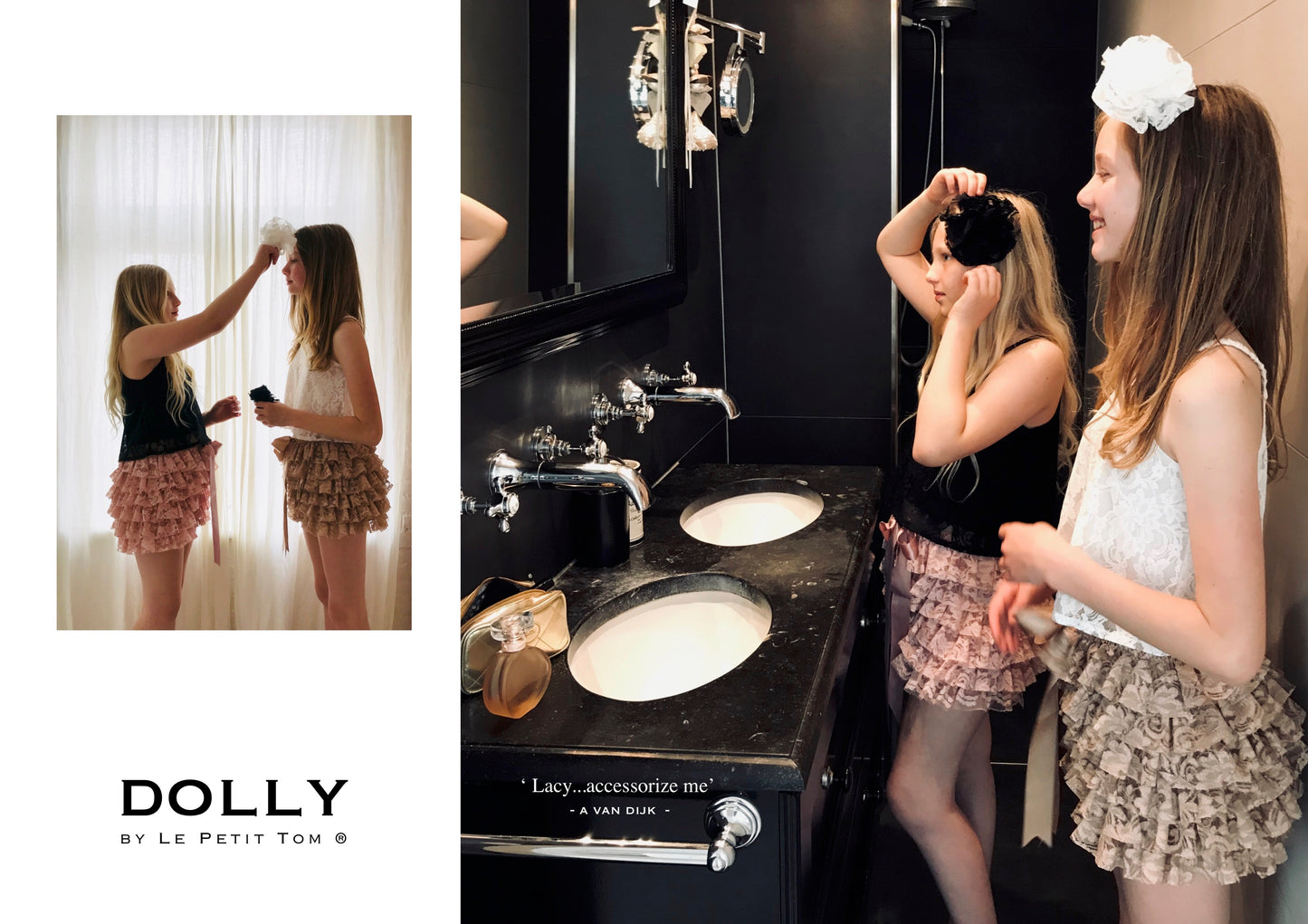 [OUTLET] DOLLY by Le Petit Tom ® TOP LACY SPAGHETTI negro
