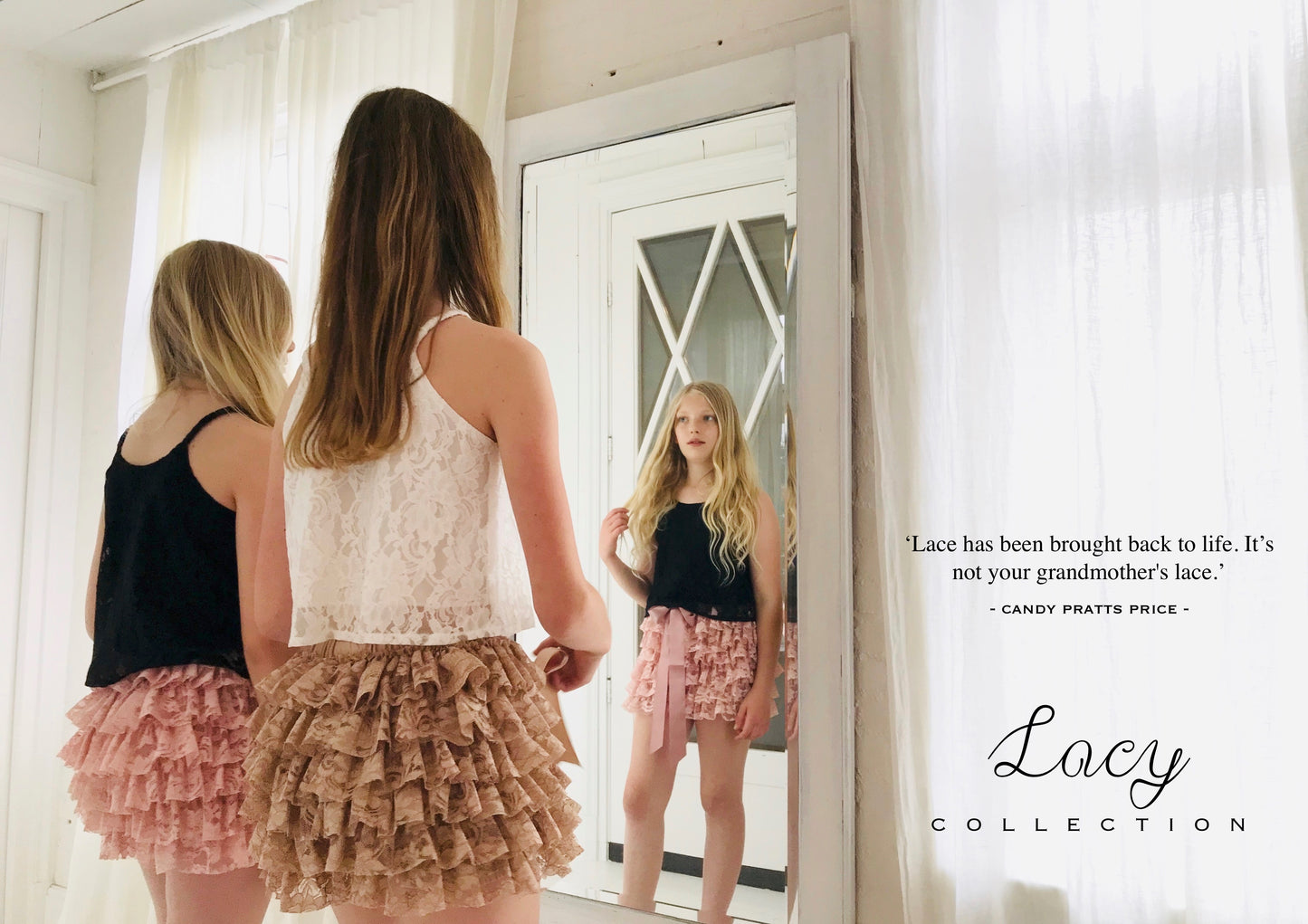 [OUTLET] DOLLY by Le Petit Tom ® TOP LACY SPAGHETTI negro