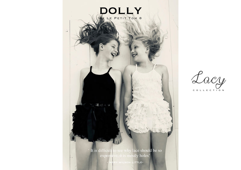[OUTLET] DOLLY by Le Petit Tom ® TOP LACY SPAGHETTI blanco roto