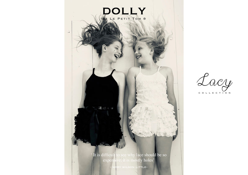 [OUTLET] DOLLY by Le Petit Tom ® LACY SPAGHETTI TOP black