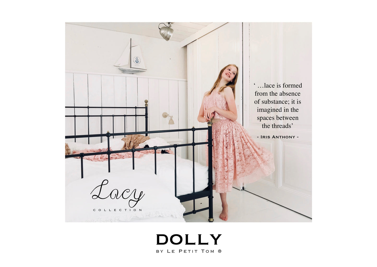 [OUTLET] DOLLY by Le Petit Tom ® TOP DE ESPAGUETIS DE ENCAJE rosa