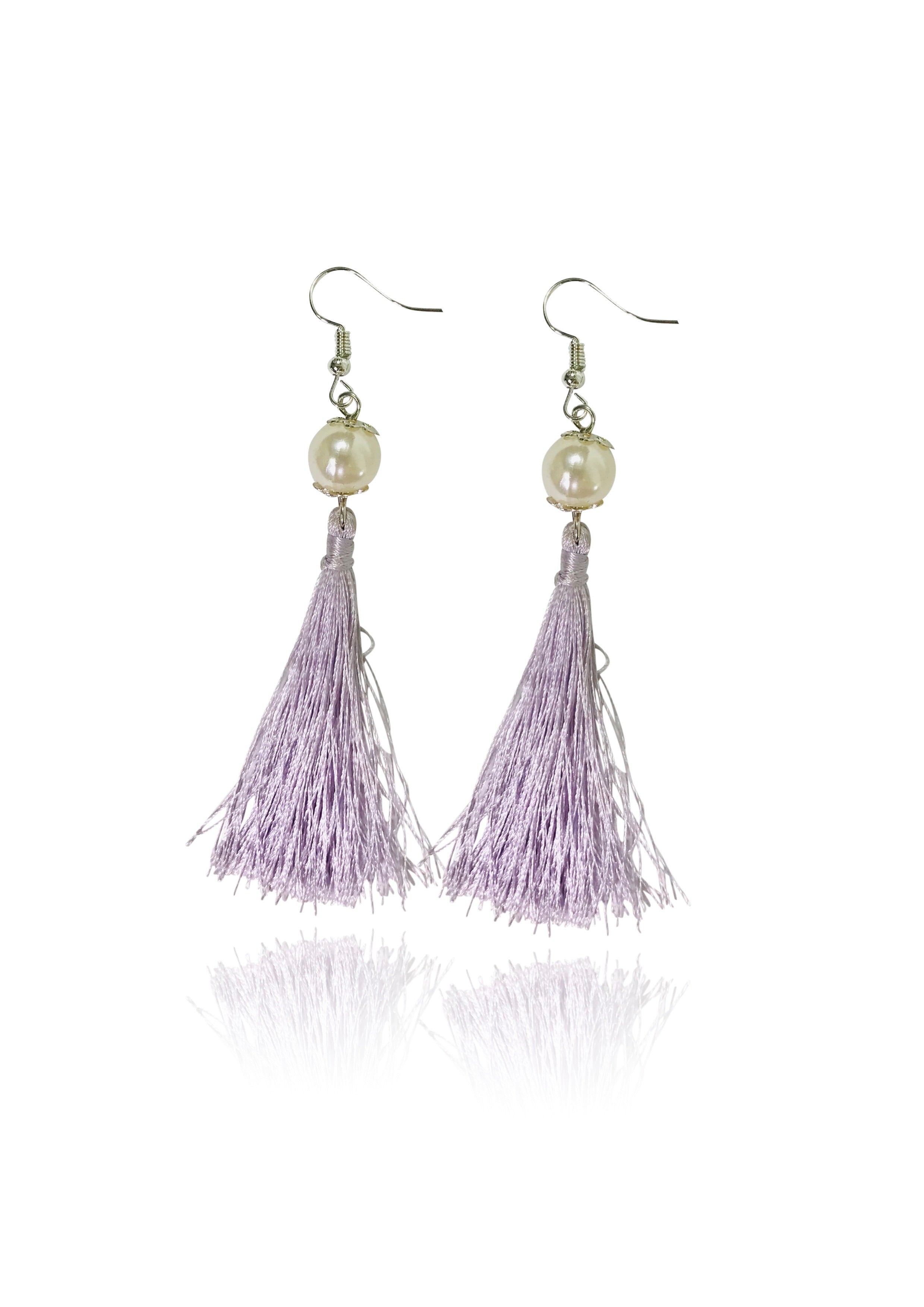 DOLLY GOLIGHTLY Breakfast @ Tiffany's LAVENDER TASSEL EARRINGS