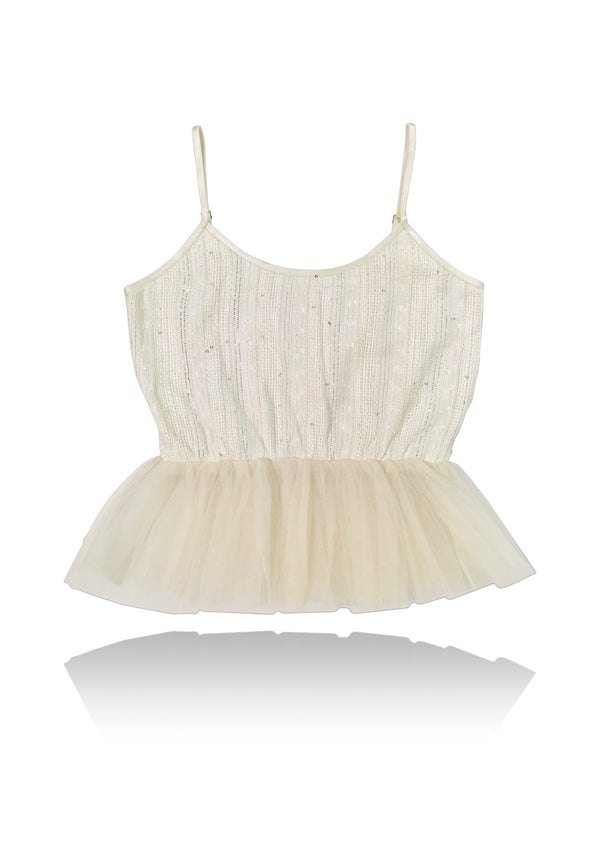 [ OUTLET!] DOLLY by Le Petit Tom ® JEWELER'S CRYSTALS  cotton top with lurex