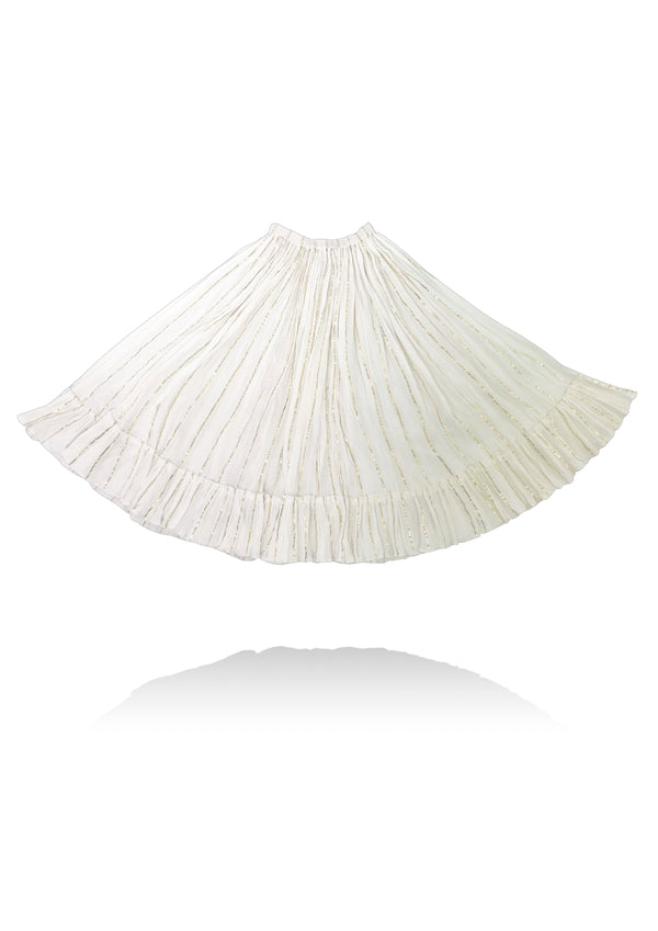 [ OUTLET!] DOLLY by Le Petit Tom ® JEWELER'S CRYSTALS gold stripe maxi skirt