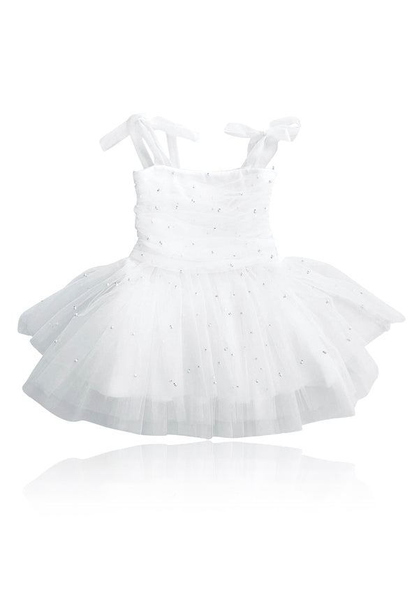 DOLLY® PEARL TULLE BALLERINA DRESS white  ⚪