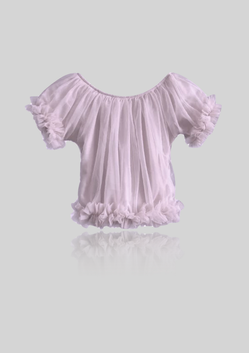 DOLLY by Le Petit Tom ® FRILLY PRINCESS TOP little lavender
