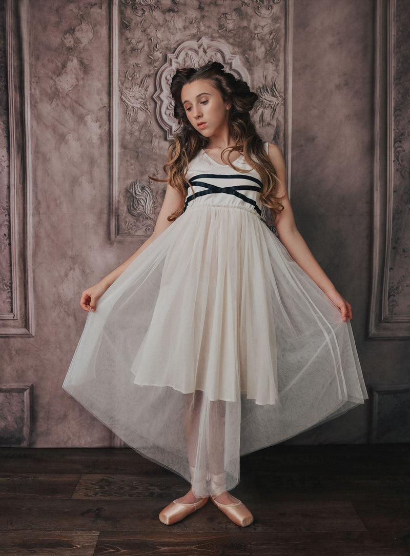 DOLLY GOLIGHTLY BALLERINA LACE UP WAIST DRESS  I ♥COFFEE