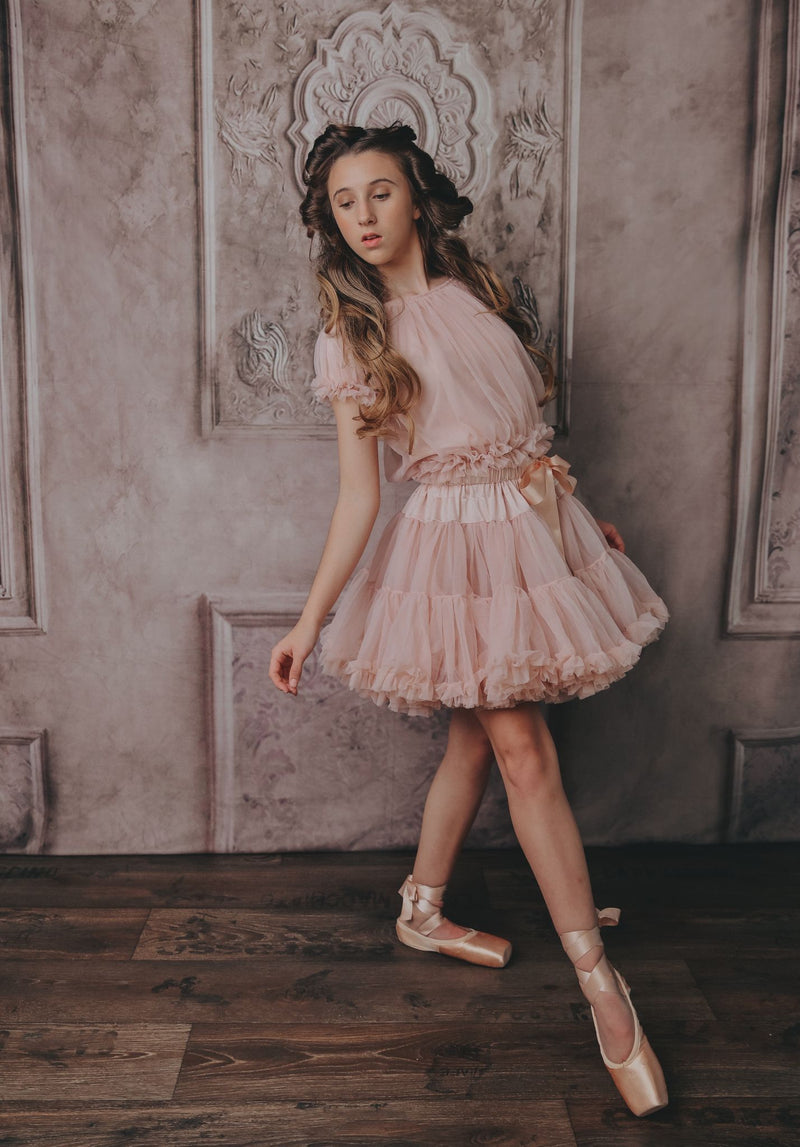DOLLY by Le Petit Tom ® TOP CON VOLANTES PRINCESA ballet rosa