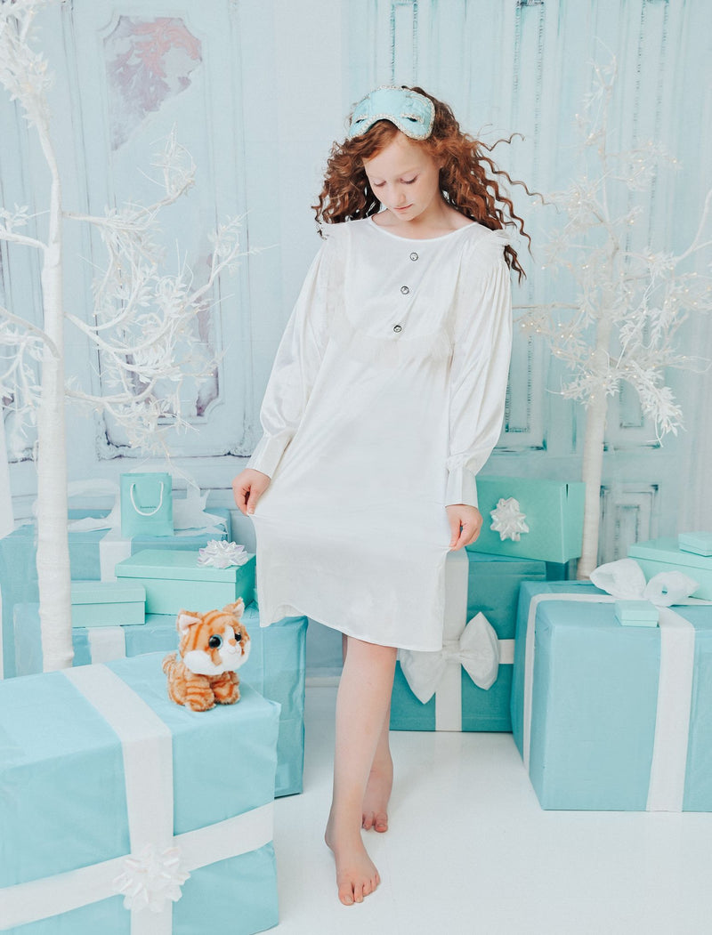 DOLLY GOLIGHTLY Desayuno en Tiffany's CONJUNTO DE VESTIDO PARA DORMIR DE ESMOQUIN blanquecino