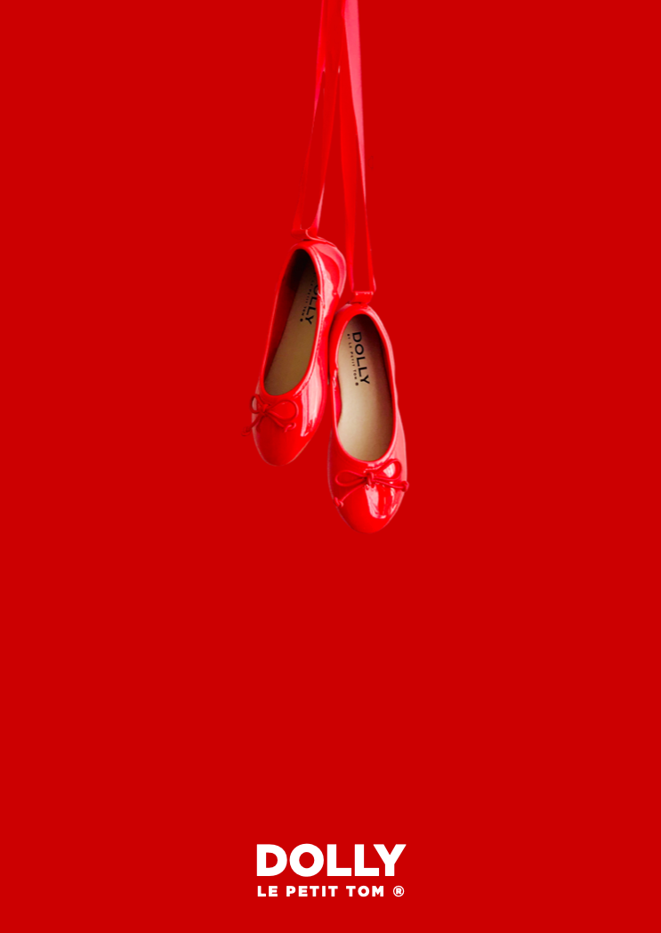 DOLLY by Le Petit Tom ® BAILARINAS CLÁSICAS CON LAZOS rojo