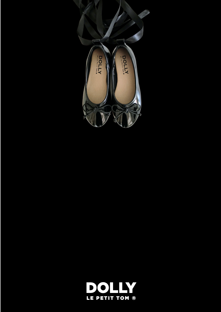 DOLLY by Le Petit Tom ® BAILARINAS CLÁSICAS CON LAZOS NEGRO