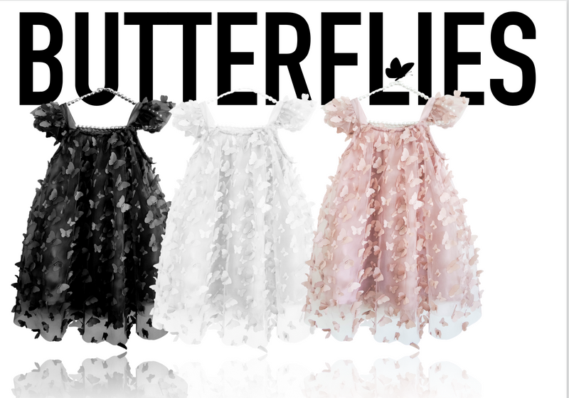 VESTIDO DE TUTÚ CON MARIPOSAS DOLLY by Le Petit Tom ® malva