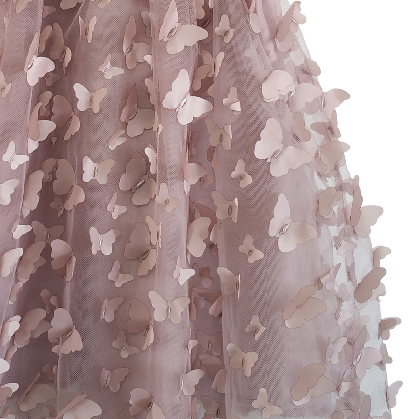 VESTIDO DE TUTÚ CON MARIPOSAS DOLLY by Le Petit Tom ® malva