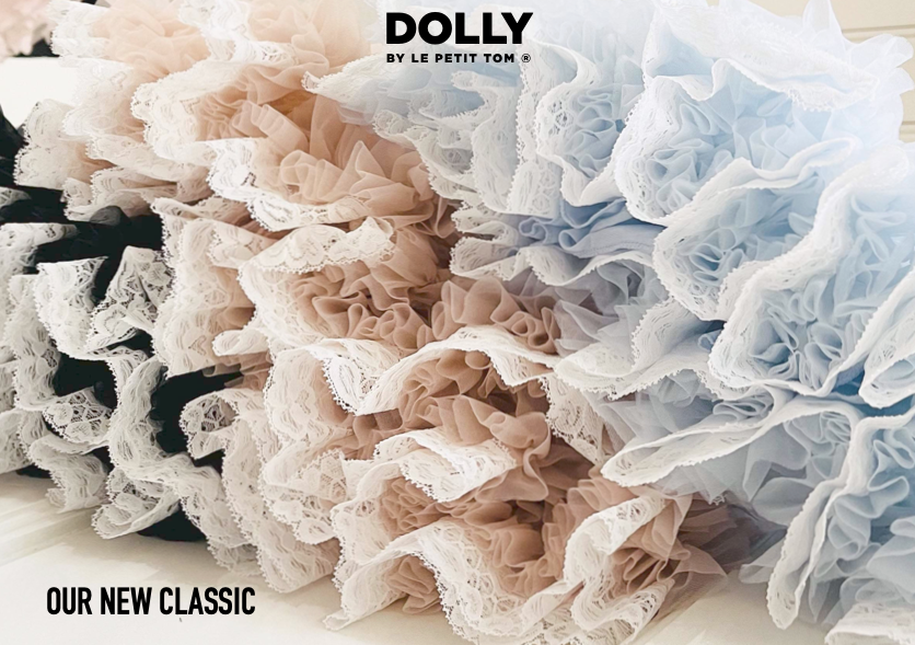 VESTIDO CON VOLANTES DOLLY by Le Petit Tom ® rosa ballet
