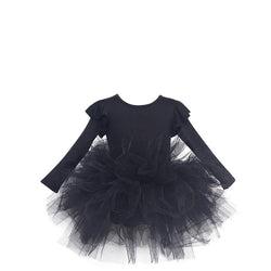 DOLLY by Le Petit Tom ® TIMELESS LONG SLEEVE TUTU DRESS black