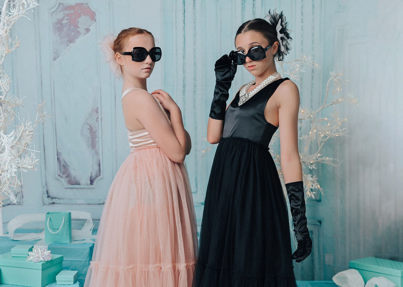 DOLLY GOLIGHTLY Desayuno en Tiffany's VESTIDO MAXI DE SATÉN CON TUTÚ ballet pink