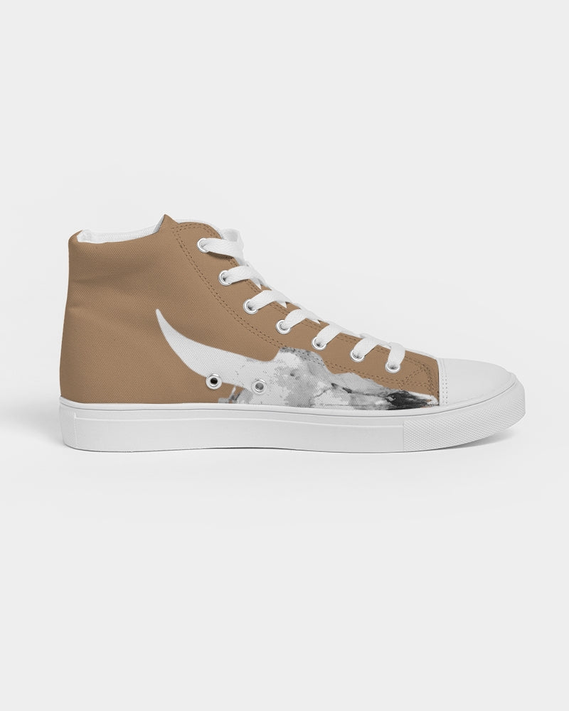 DASH CAPRICORN SKULL BROWN Men's Hightop Canvas Shoe