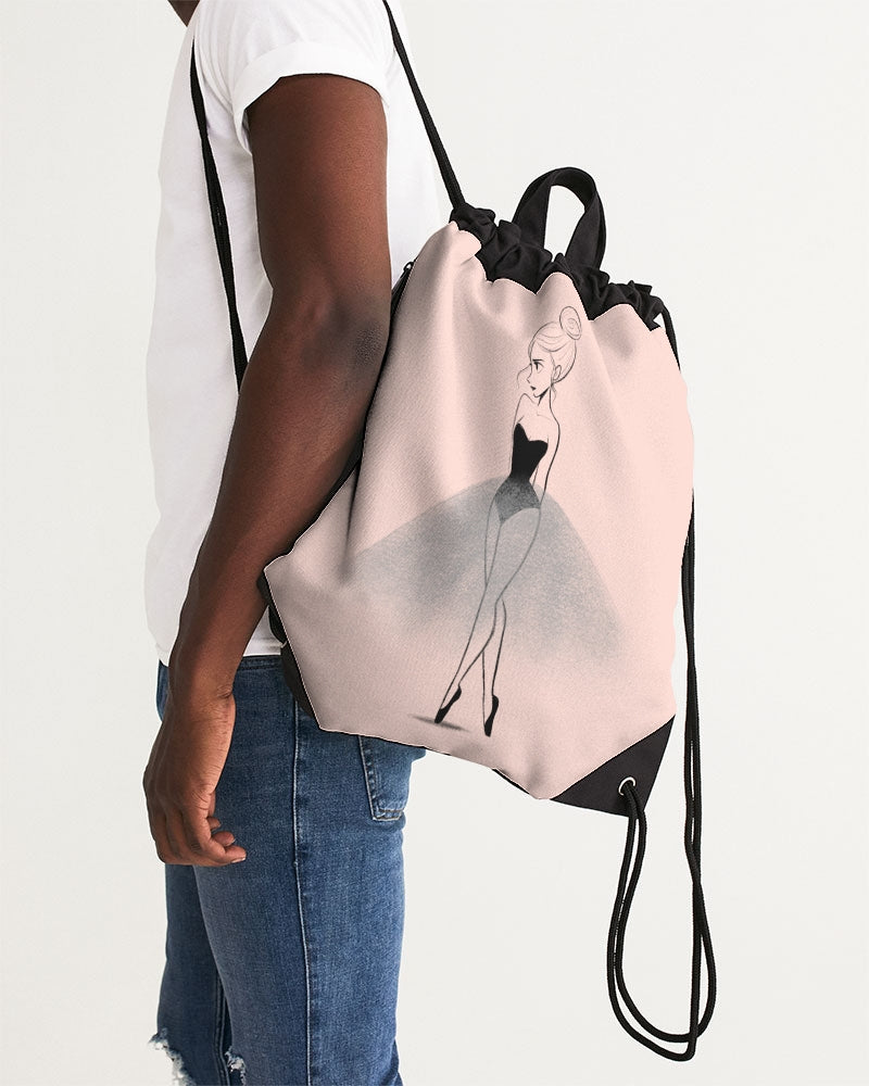DOLLY DOODLING Bailarina Ballet Blush Pink Lienzo Mochila saco