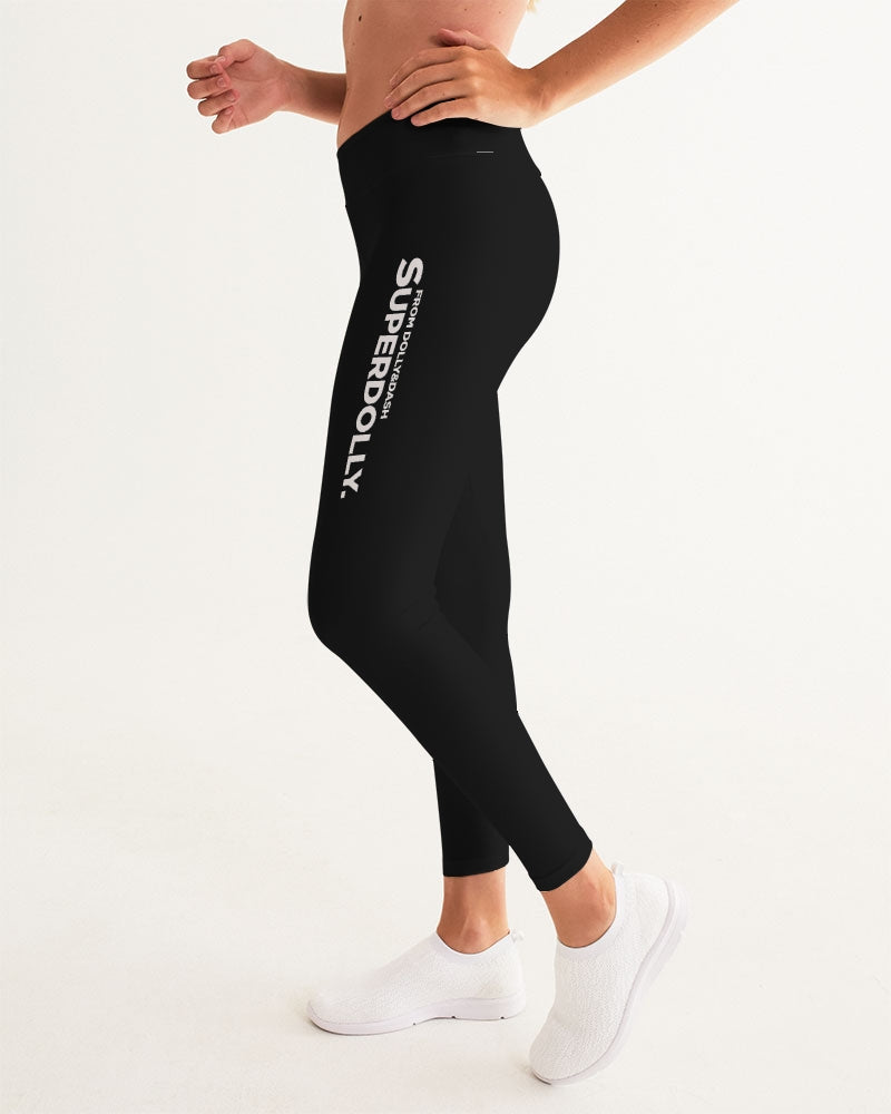 SUPERDOLLY. Pantalones de yoga NEGROS para mujer