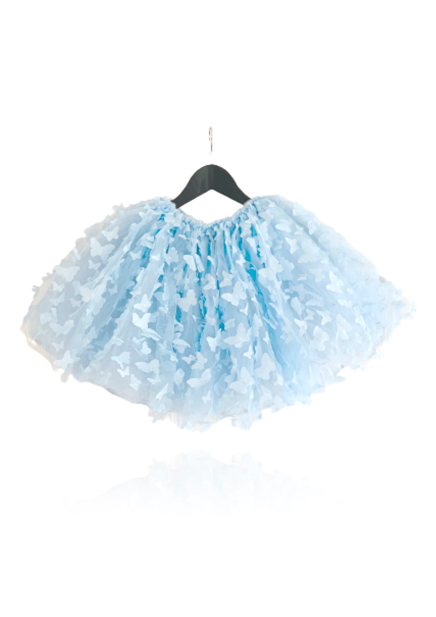 DOLLY by Le Petit Tom ® FALDA DE TUTÚ CON MARIPOSAS POR TODAS PARTES azul claro