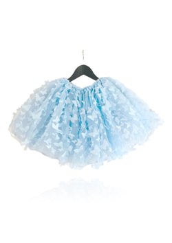 DOLLY by Le Petit Tom ® ALLOVER BUTTERFLIES TUTU SKIRT light blue